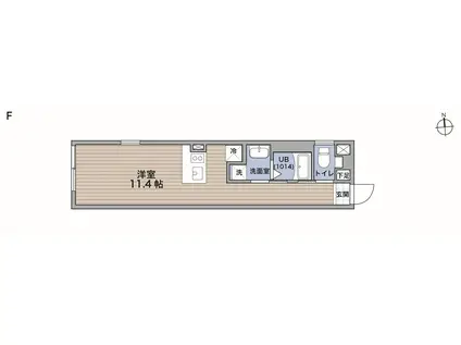 アイリス清水五条(ワンルーム/5階)の間取り写真