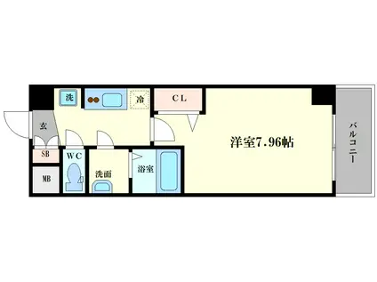 ラヴィータ難波元町旧TOYOTOMI STAY PREMIUM 難(1K/5階)の間取り写真