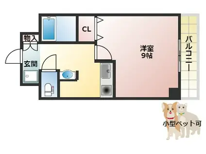 ネクスプロス大和田(1K/7階)の間取り写真