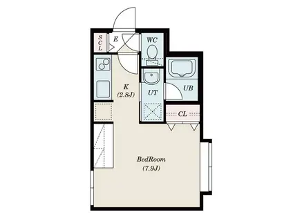 アストラリス本郷通(1K/2階)の間取り写真