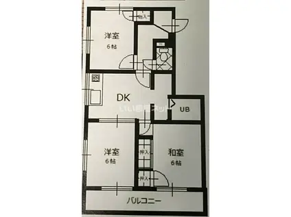クレセントヤシロ(3DK/3階)の間取り写真