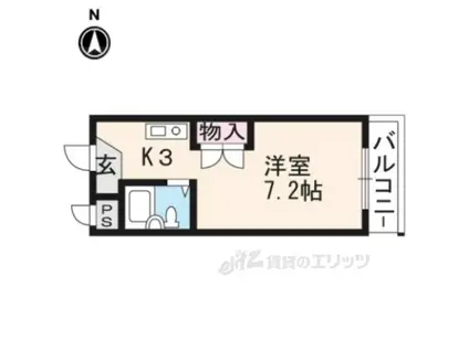 EXE88(ワンルーム/2階)の間取り写真