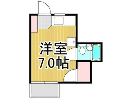 サンハイムひばりヶ丘(ワンルーム/3階)の間取り写真