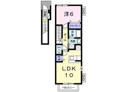 MS GARDEN(1LDK/2階)の間取り写真
