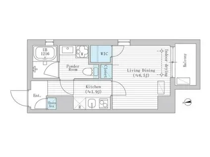 LA REINA ICHIGAYA KAGACHO(1K/2階)の間取り写真