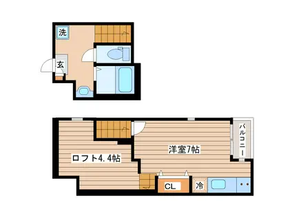 RIZEST HALE太子堂(ワンルーム/2階)の間取り写真