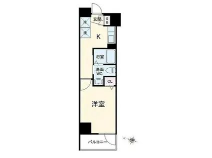 LEXE横濱阪東橋II(1K/3階)の間取り写真