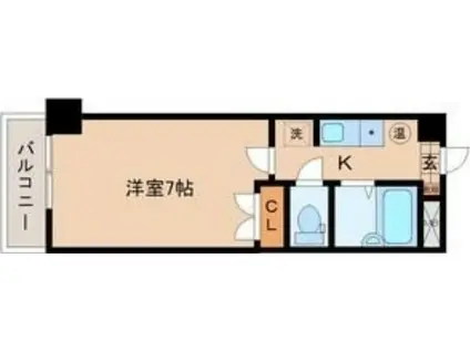 サンシティ柏木I(1K/4階)の間取り写真