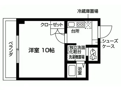 アルトシュロス四条大宮(1K/3階)の間取り写真