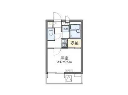 レオパレスKIYOKAWAII(1K/3階)の間取り写真