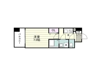 SーRESIDENCE 小川町(1K/8階)の間取り写真