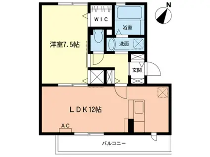 アンソレイユ(1LDK/3階)の間取り写真