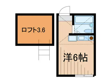 MDM金町 ウエスト(ワンルーム/2階)の間取り写真