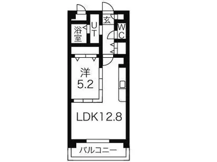 グランブルーII(1LDK/3階)の間取り写真