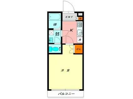 SUPREME HILLS(1K/1階)の間取り写真