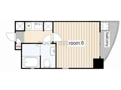 SグランTEN(1K/6階)の間取り写真