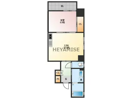 CASA EBANISTA(1LDK/7階)の間取り写真