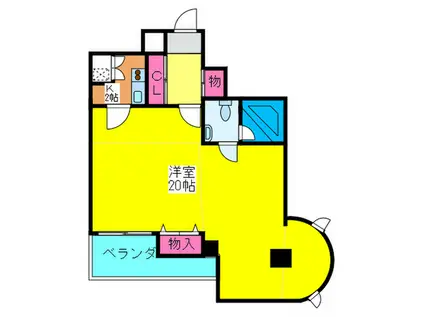 サングラン千代崎(1K/10階)の間取り写真