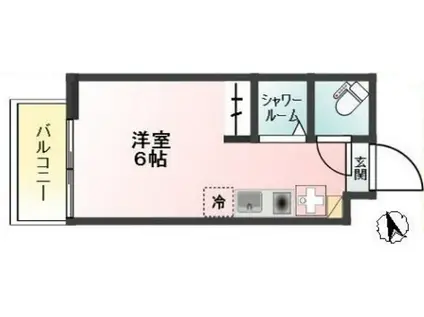 GLANZ綾瀬(ワンルーム/2階)の間取り写真