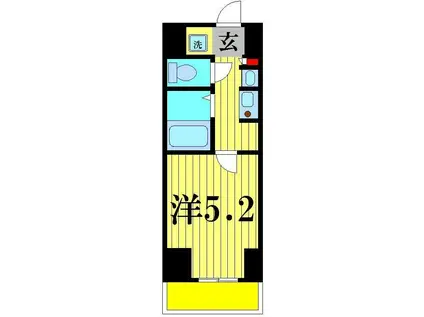 西馬橋マンション(1K/3階)の間取り写真