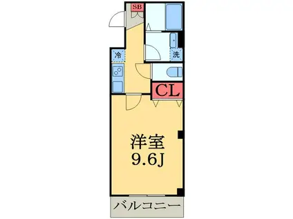 プランドール勝田台(1K/2階)の間取り写真