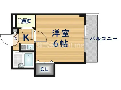 エイチ・ツーオー小阪(1K/3階)の間取り写真