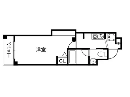 FLAIR京都五条烏丸(1K/5階)の間取り写真