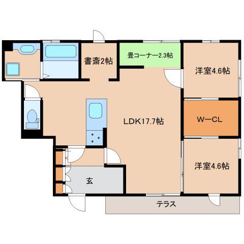 カスティ グイード(2LDK/1階)の間取り写真
