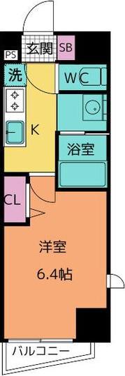 ラグゼナ上前津(1K/12階)の間取り写真