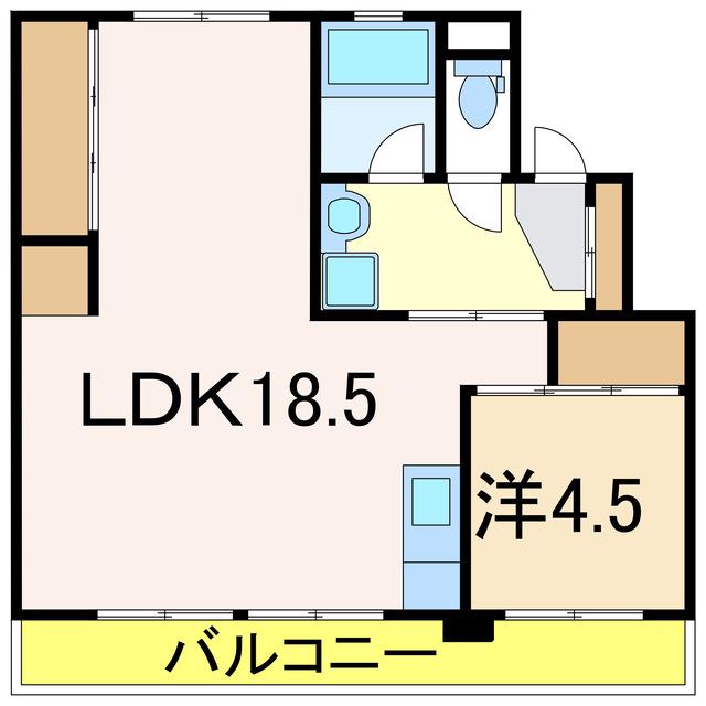 スカイクレスト与板I(1LDK/4階)の間取り写真