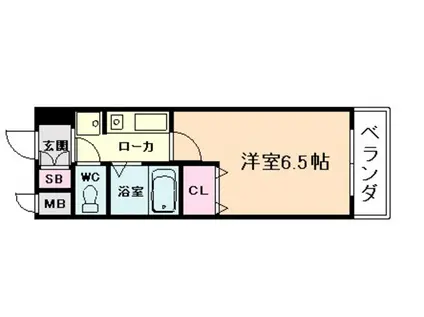 ラナップスクエア野田(1K/9階)の間取り写真