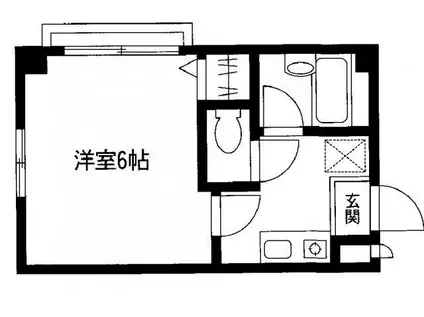 ディアコート新羽(1K/1階)の間取り写真