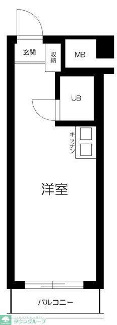 トップ新宿薬王寺(ワンルーム/2階)の間取り写真