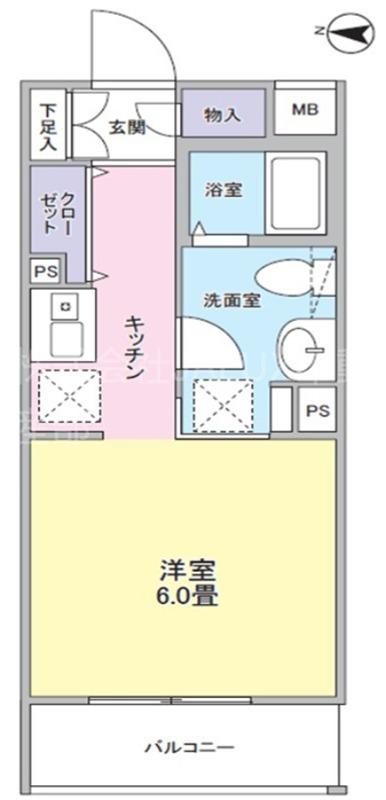ラトリエハネダ(1K/3階)の間取り写真
