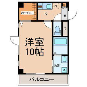 メゾン ド ショコラ(1K/3階)の間取り写真