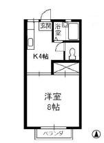 ハーバートフローレンス(1K/1階)の間取り写真