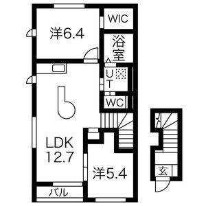 シャルメゾン(2LDK/2階)の間取り写真