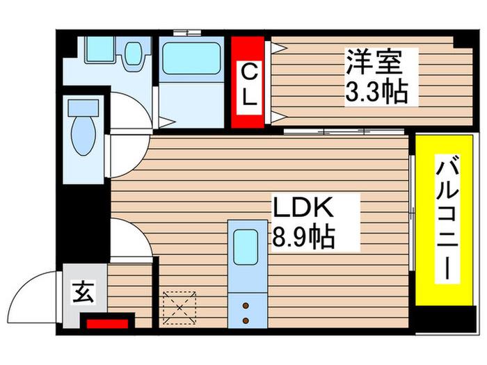 SUGARLOAF PARK 金山(1LDK/4階)の間取り写真