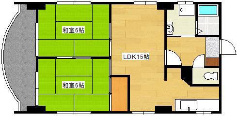 和秀大手町ビル(2LDK/4階)の間取り写真