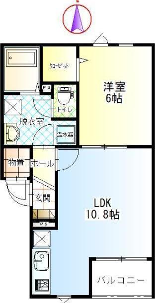 ハピネス132(1LDK/1階)の間取り写真