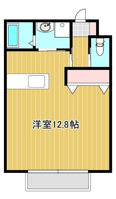 ディアコート7番館(ワンルーム/1階)の間取り写真