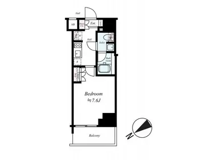 ARCOBALENOKAWASAKI(1K/4階)の間取り写真