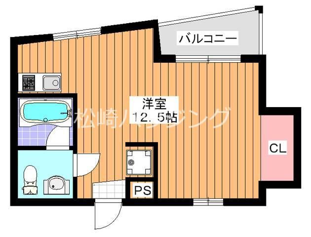 ブリッジM中野(ワンルーム/2階)の間取り写真