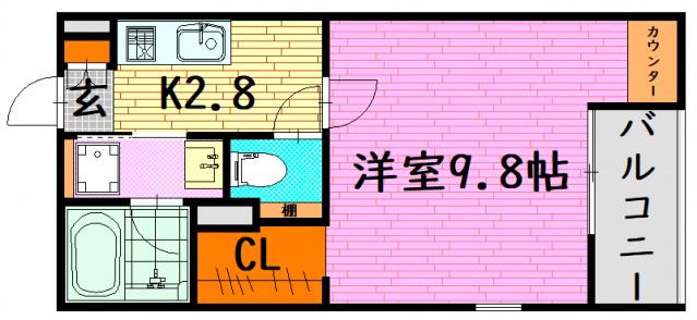 AGATHON1636(1K/3階)の間取り写真