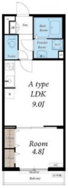 リブリ・ルアージュ学園東(1LDK/2階)の間取り写真