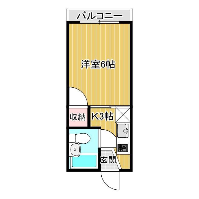 グランビルド蒲生(1K/5階)の間取り写真