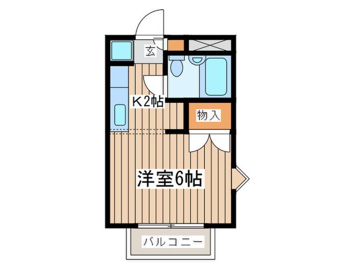 ブルーメゾン(1K/2階)の間取り写真