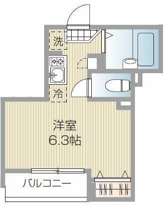 フェリーチェ川口元郷A(ワンルーム/1階)の間取り写真