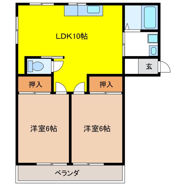 メゾン新栄I(3DK/3階)の間取り写真