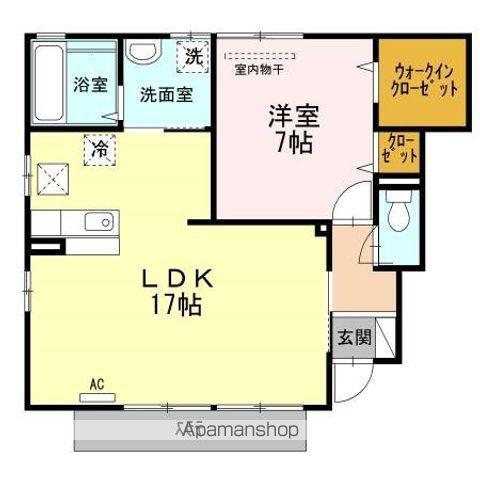 RAFFINE花棚(1LDK/1階)の間取り写真